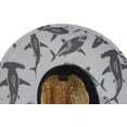 thumbnail image 3 of Shark Adults Fabric Pattern Print Straw Sunhat Men & Women, Lifeguard Hat, Beach, Swim, Cruise, Paddle Board, Boat, Fishing, Fits All, Malabar Hat, 3 of 6
