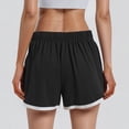 thumbnail image 5 of JoveMarine Athletic Shorts for Women, Running Shorts for Women Solid Elastic Waist - Loose Fit for Yoga Beach, Breathable Lightweight Summer Casual Bottoms with Stretch,Black L, 5 of 9