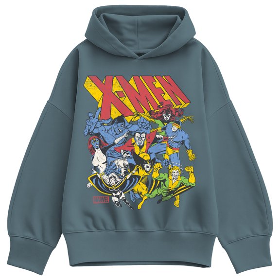 X-Men - Group Logo Oversized Fleece Hoodie Sweatshirt