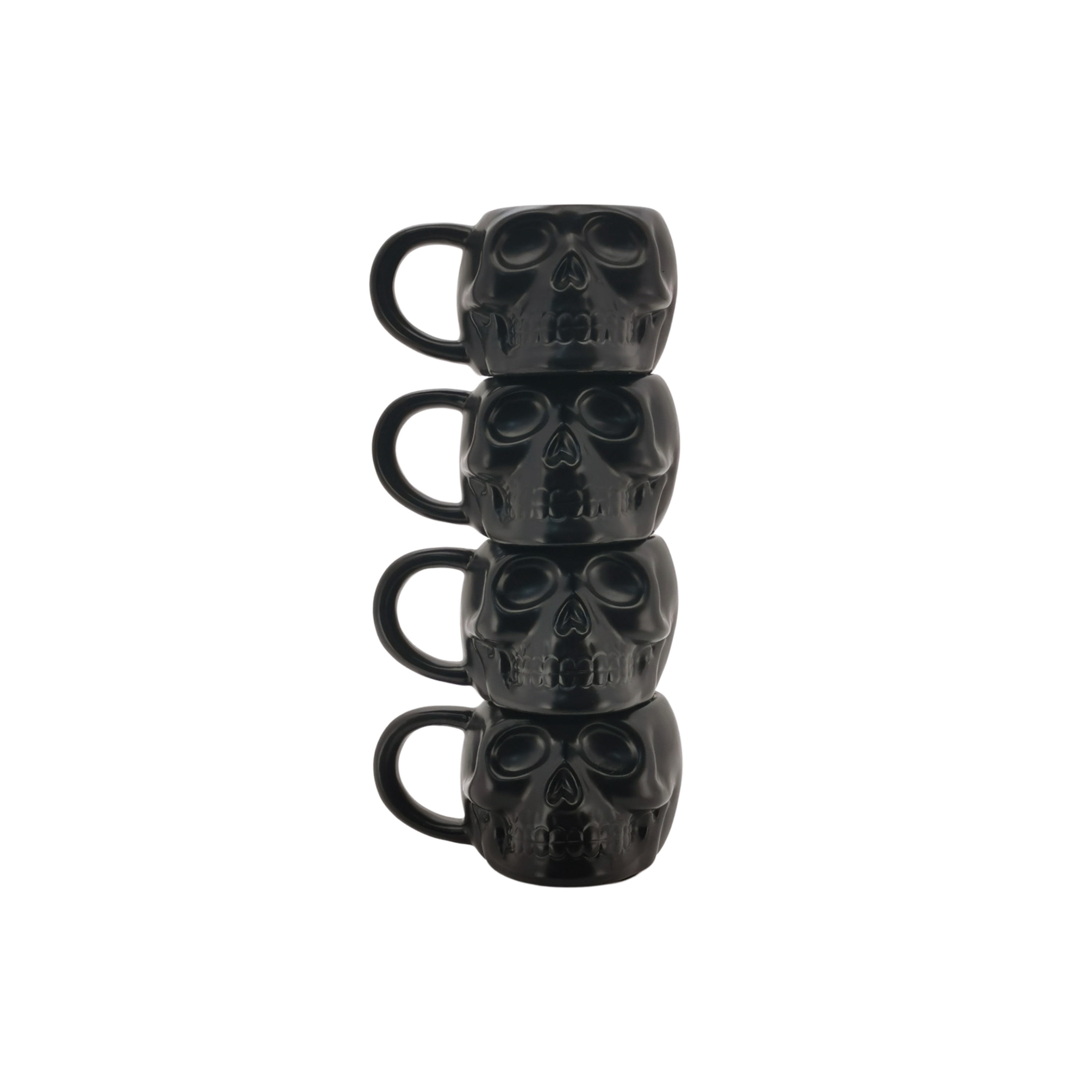 Way To Celebrate Halloween Skull Mug Stack