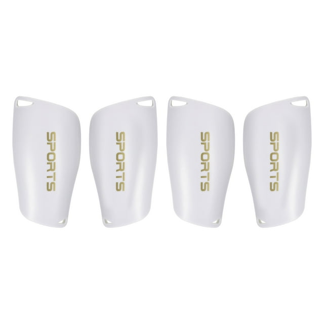 Unique Bargains Size S Soccer Shin Pads, 4 Pack PVC Sport Protective Guard for Youth, White