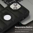 thumbnail image 5 of Allytech Business Case for iPhone 15 Plus, Premium Vegan PU Leather Luxury Elegant Slim Fit Shell, Logo Hollow View Shockproof Non-Slip Protective Cover for iPhone 15 Plus - Black, 5 of 6