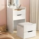 thumbnail image 2 of Tocador, mesa de maquillaje, gabinete de almacenamiento plegable, dormitorio, apartamento de tamaño pequeño, asiento y taburete integrados, mesita de noche, 2 of 4