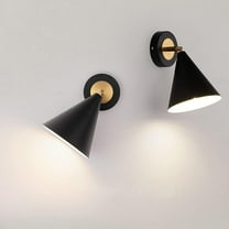 Modern Black Wall Sconces, Gold Finish Adjustable Wall Light Fixture, Bedside Wall Lamp Suitable for Bedroom, Living Room, Study Room, Corridor