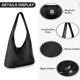 thumbnail image 3 of Faux Leather Tote Bag for Women - Woven Leather Handbag, Large Hobo Shoulder Bag, Work Tote with Pouch Purse, 3 of 4
