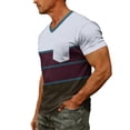 thumbnail image 4 of CONZONE Men's Tshirts Short Sleeve T-Shirts for Men Casual Striped V Neck Lightweight Tees Cozy Summer Tops, 4 of 8