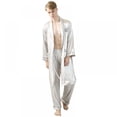 thumbnail image 5 of HULKLIFE New Solid Color Men's Casual Pajamas Loose Home Wear, 5 of 5