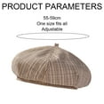 thumbnail image 2 of Women's Plaid Newsboy Caps Vintage Octagonal Hats Berets Hat Bone Beret Hat for Women Winter Fall Knit Artist Hats Classic Beanie Hat - style 3;, 2 of 5