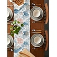 thumbnail image 5 of Table Runner Dresser Scarf 13 x 60 Inch Summer Coastal Blue Grey Coral Conch Nautical Table Runners Non-Slip Heat Kitchen Dining Table Decor for Indoor Outdoor Home Party Decoration, 5 of 7