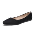 thumbnail image 1 of Bailarinas para mujer DREAM PAIRS con punta, ante negro, talla 9, 1 of 6