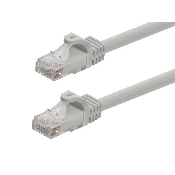 Monoprice Cat5e Ethernet Patch Cable - 14 Feet - Gray | Network Internet Cord - Snagless RJ45, Stranded, 350Mhz, UTP, Pure Bare Copper Wire, 24AWG - Flexboot Series