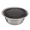 thumbnail image 2 of Grille à Charbon de Bois, Petit Barbecue à Charbon Rond Portable en Acier Inoxydable pour le Camping, 2 of 8