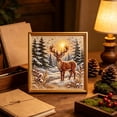 thumbnail image 4 of MYUNNIL Winter Animal Themed Pearl Art Kits, 7.8 x 7.8" 3D Sparkling Reindeer Pattern Diamond Painting Crafts Set with Frame for Adults & Beginners, 4 of 5