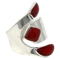 thumbnail image 2 of Wide Red Jasper and Silver Ring Size 8, 2 of 3