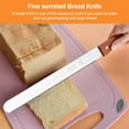 thumbnail image 3 of Bread Slicer Sawtooth Slicing Tool with Wooden Handle Wedding Party Spatula Decorating Gadget Baking Supplies Kitchen Accessory 10 Inch, Type 1, 3 of 7
