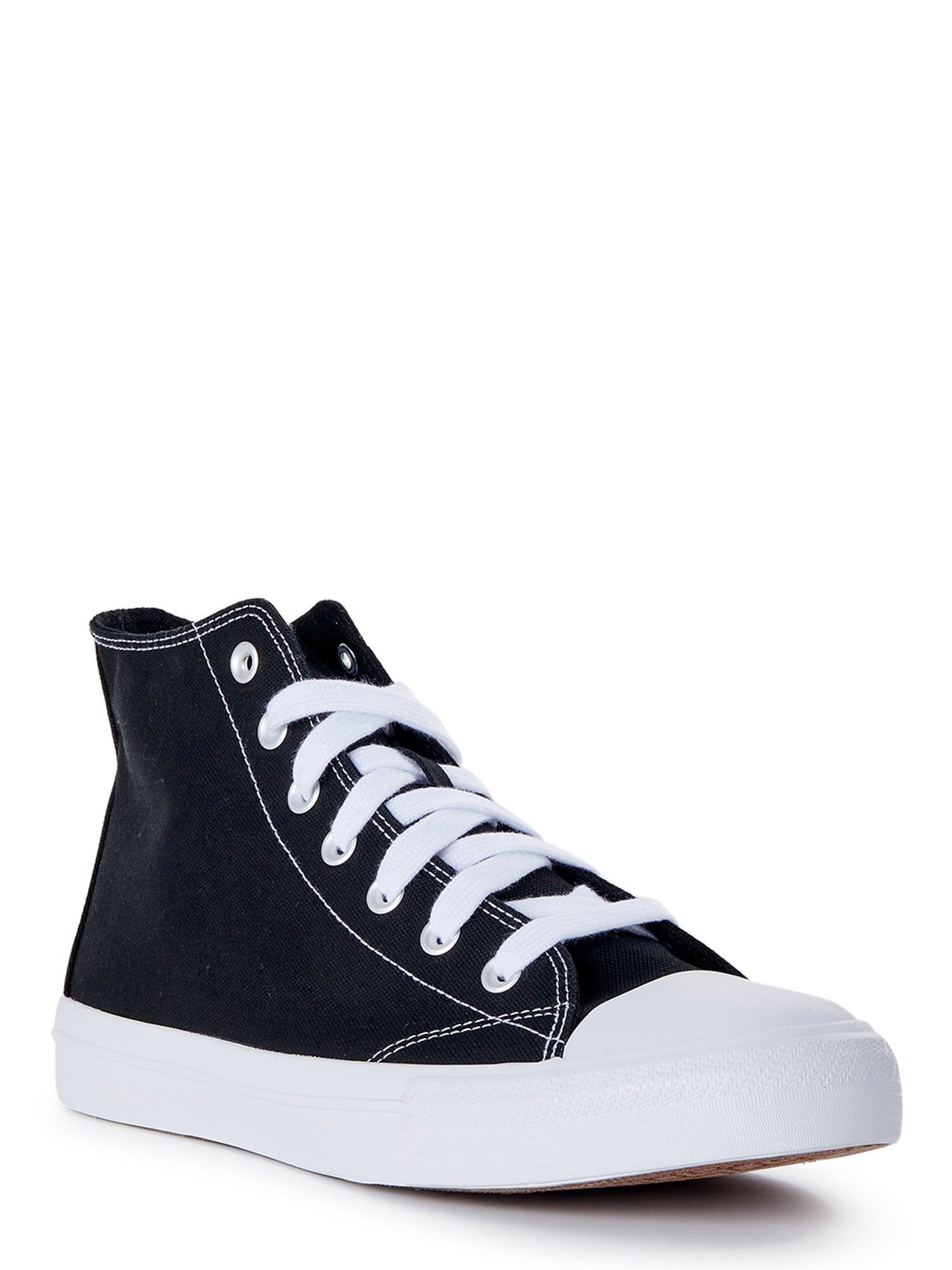 No Boundaries Men's High Top Canvas Lace up Sneakers