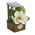 thumbnail image 3 of Nearly Natural 14in. Magnolia Artificial Arrangement in Tin Roof Planter, 3 of 4