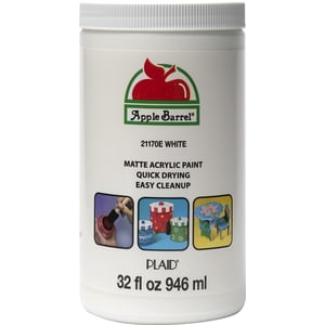 Apple Barrel Acrylic Craft Paint, White, 32 fl oz