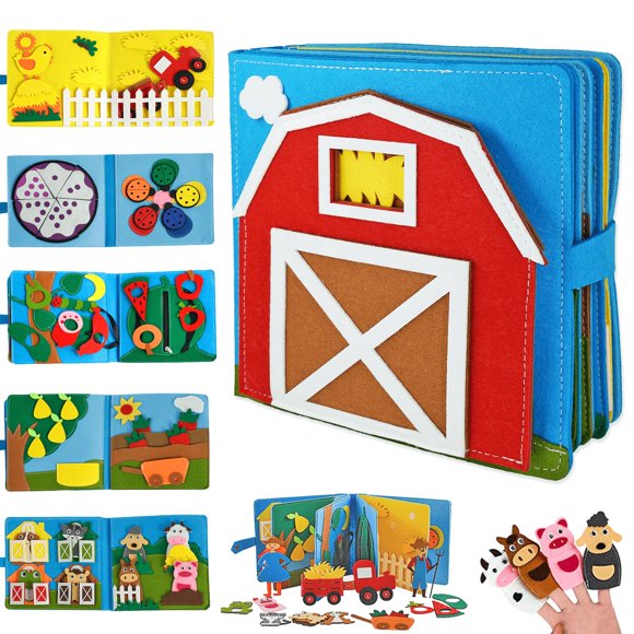 Juguete sensorial Montessori Busy Book Cobelae para niños pequeños a partir de 3 años