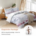 thumbnail image 7 of Christmas Winter Bedding Duvet Cover Set King Size 4 Pieces Snowflake Xmas Balls Bedding Set with Zipper Closure, 1 Comforter Cover 92x106 Inches 1 Flat Sheet & 2 Pillow Cases, 7 of 7