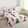 thumbnail image 4 of Manfei Happy New Year Bedding Comforter Set,Christmas Nutcraker Soldier Twin Comforter Sets,Green Xmas Tree Bedding Set For Teens,Ultra Soft Home Decor Reversible,2pcs, 4 of 9