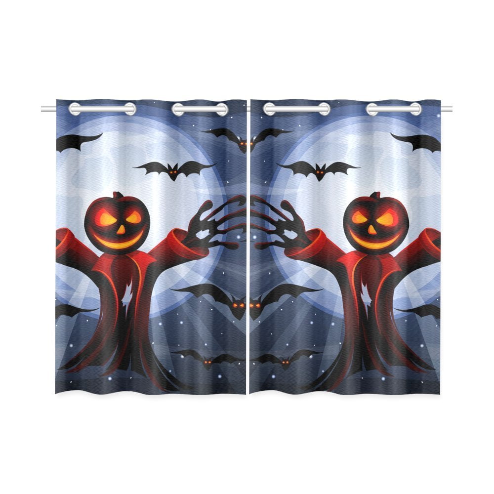 MYPOP Halloween Window Curtain Home Decor Kitchen Curtain 26x39 inches