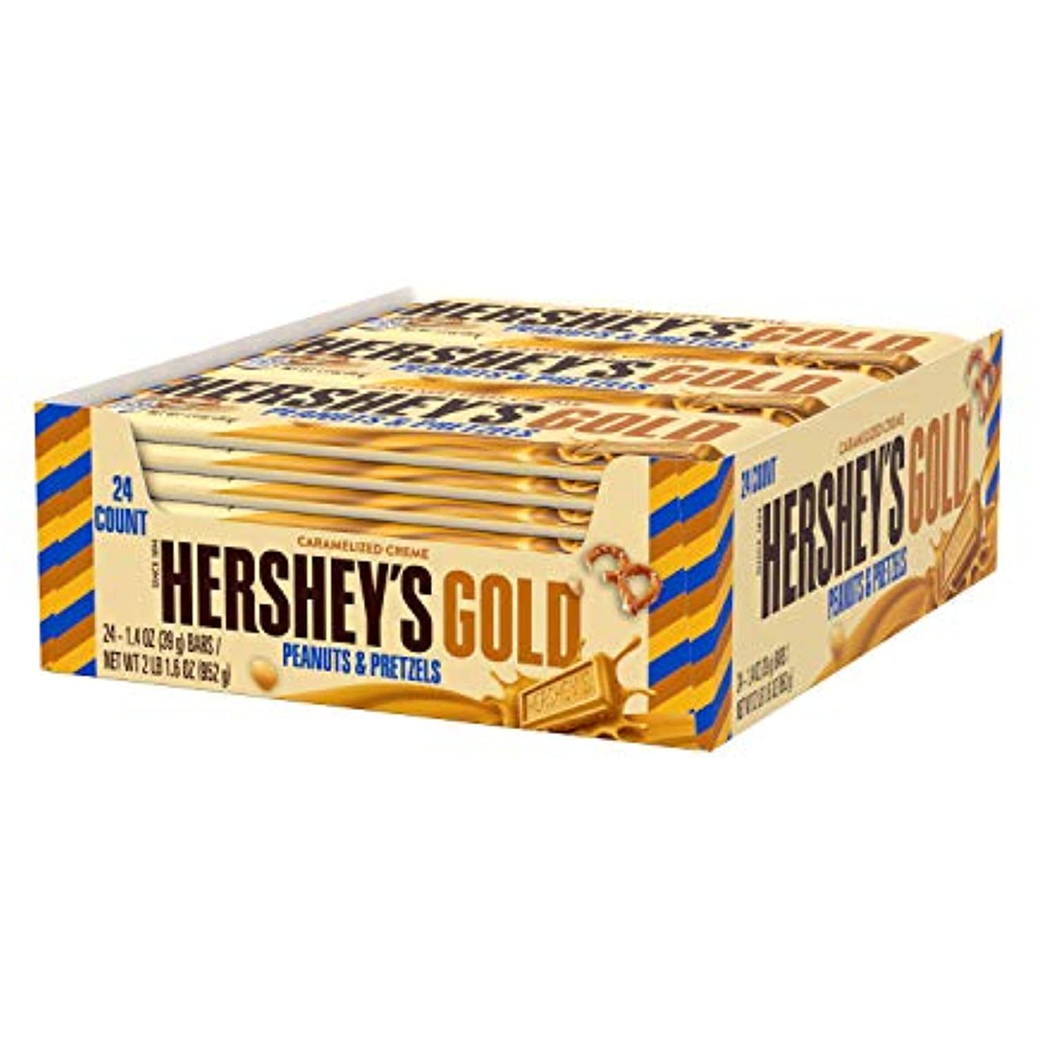 Hersheys Gold Candy Bar, Caramelized Creme (24 Count)