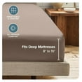 thumbnail image 4 of 2-Pack Fitted Bottom Sheets King - Premium 1800 Ultra-Soft Wrinkle Resistant Microfiber - Deep Pocket (King, Taupe), 4 of 9