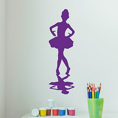 Ballerina Wall Stickers Little Ballerina Wall Decal Sticker, Girl's Room Vinyl Wall Art, Nursery Wall Decor, 20x44, Pink ()