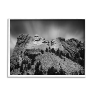 Stupell Industries Black Hills Mt. Rushmore President Faces Carved Historical Sculptures ,14 x 11, Design by Daniel Sproul
