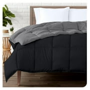 Homehours / Extra Long Comforter - Reversible Colors - Goose Down Alternative - Ultra-Soft - Premium 1800 Series - All Season Warmth - Bedding Comforter (/ XL, Black/Grey)