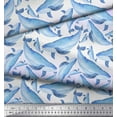 thumbnail image 2 of Soimoi Purple Cotton Duck Fabric Whale Ocean Printed Craft Fabric by the Yard 42 Inch Wide, 2 of 3