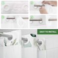 thumbnail image 6 of No Hook Shower Curtain with Snap in Liner,Watercolor Eucalyptus Leaf Waterproof Bath Curtain with See Through Top Window,Rustic Sage Green Plant Shower Curtains for Bathroom Decor,36x72in, 6 of 9