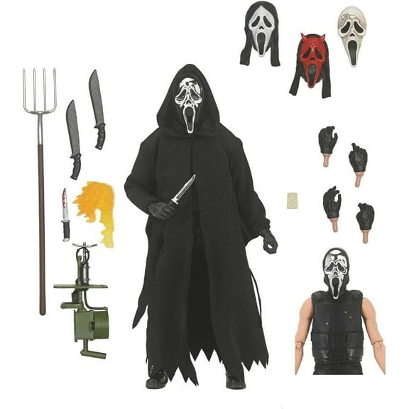 Scream, Ghostface Action Figure, Ghostface Figure, Ghostface Voice Changer, Best Gifts, Scream Ghostface Ultimate 7-Inch Action Figure, Action Figure Collectible Action Figure