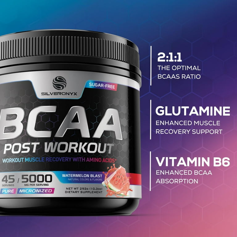 Amino Muscle Recovery Powder with BCAAs After Workout Recovery Drink for Women Men BCAA Branched Chain Amino Acids Pre Workout Sport Energy Mix Keto Caffeine Free Watermelon 45 Servings Walmart
