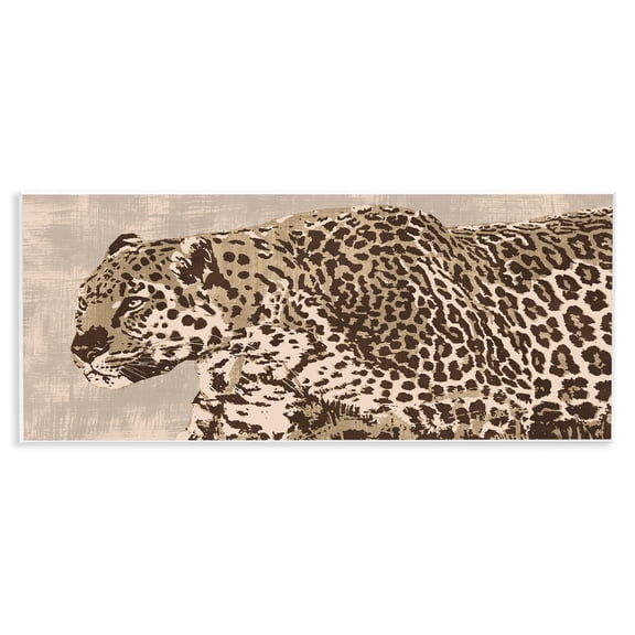 Stupell Industries Fierce Growling Cheetah Animals Painting Unframed Art Print Wall Art, 17 x 7