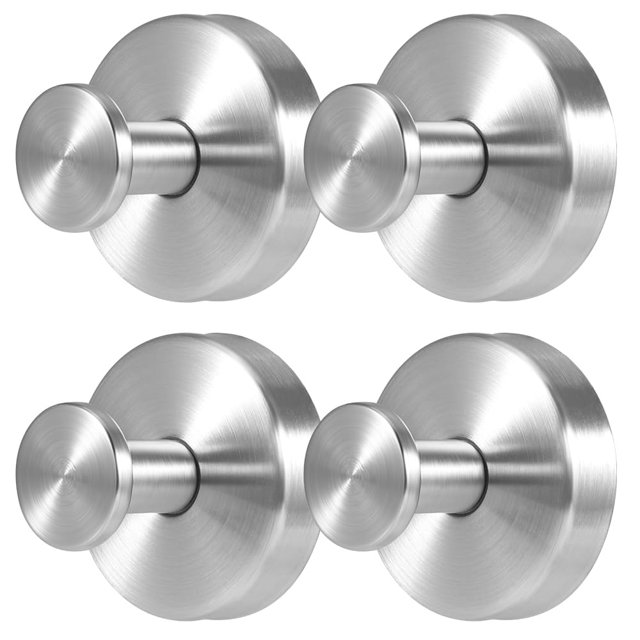 Ganchos con ventosa Picowe de acero inoxidable, 4 unidades, plateados