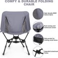 thumbnail image 2 of Eurhowing Folding Camping Chair for Adults, Ultra-Light Portable Outdoor Chair with Carry Bag for Beach, Fishing, Lawn, Backpacking, Patio, Gray, 2 of 7