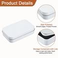 thumbnail image 4 of 1Pack 3.7x2.4x0.9 Inch Metal Tin Box Containers, Storage Box with Lid, White, 4 of 7