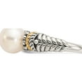 thumbnail image 3 of 14K/Silver Two-Tone Sterling Silver With 14K 8mm Fw Cultured Pearl Ring (Size 6) Made In Thailand qtc207-6, 3 of 5