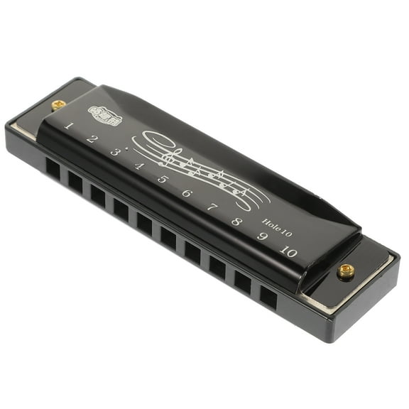 HEMOTON Portable Mini Harmonica for Kids with 10 Holes 20 Tones Lightweight and Easy to Play Black