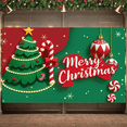 thumbnail image 2 of Decorative Design Christmas Banner Holiday Tree Candy Cane for Christmas Party Decoration Indoor Celebration Winter Event, 2 of 9
