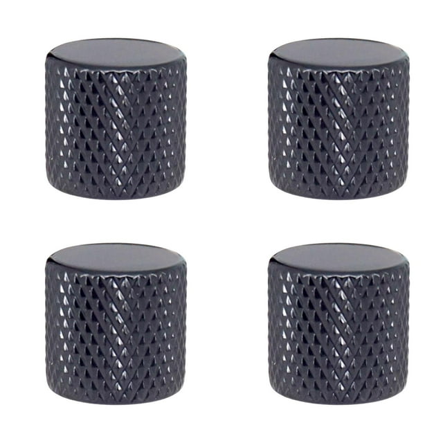 Perilla de volumen de guitarra de 4 piezas Perilla de control de volumen de reemplazo Perillas de control de volumen Negro kusrkot Perillas de volumen