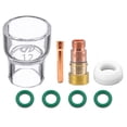 thumbnail image 1 of 8Pcs Kit Torch TIG Welding Stubby Gas Lens #12 Torch Cup O Rings For WP-17/18/26, 1 of 11