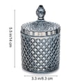 thumbnail image 5 of Vintage Diamond Cut Glass Canister with Lid - Decorative Candle Holder, Crystal Candy Jars for Home Decor, Bathroom Vanity Jars(Gray), 5 of 5