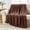 Brown, variant on My Texas House Pink 60 in x 70 in Rib Knit Ruffle Throw Blanket
