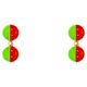 thumbnail image 3 of Eigraketly Paquete de 10 aparejos de señuelo con alarma de campana de cuentas dobles de ruido de línea de pesca rojo verde 2piezas, 3 of 6