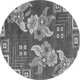 thumbnail image 1 of Ahgly Company Indoor Round Abstract Gray Modern Area Rugs, 4' Round, 1 of 4