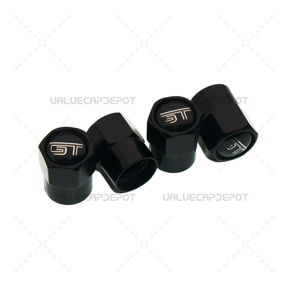 Hex Mustang GT Logo Emblem Car Wheels Tire Air Valve Caps Stem Dust Cover Sport