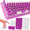 Purple, variant on 91PCS Long Nails Keyboard Stickers, Self-Adhesive Nail Art Keyboard Bubbles | Pink, Heart-Shaped Silicone Keyboards for Long Nails, No-Residue Adhesive Nail-Friendly Gaming Typing Keycaps for Desktop